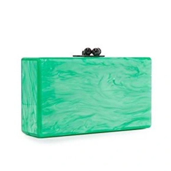 Edie Parker Kelly Green Toucan Jean Clutch - Picture 4 of 5
